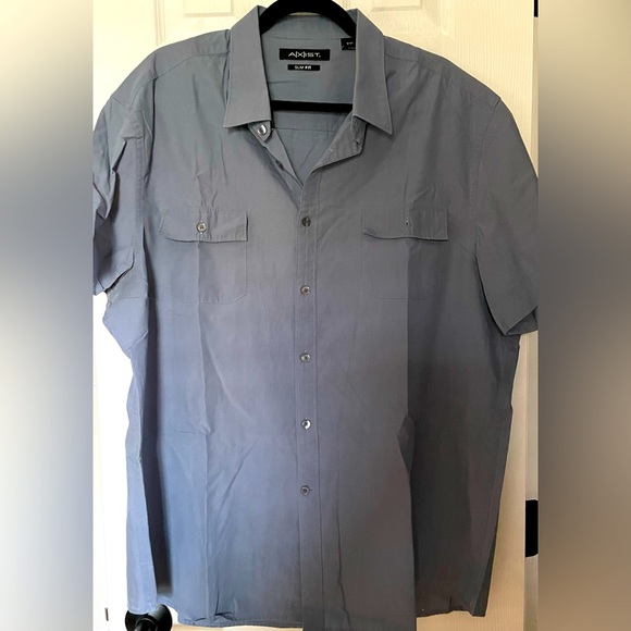 Men’s Axist Button Down Shirt- Blue, XXL - Picture 1 of 2